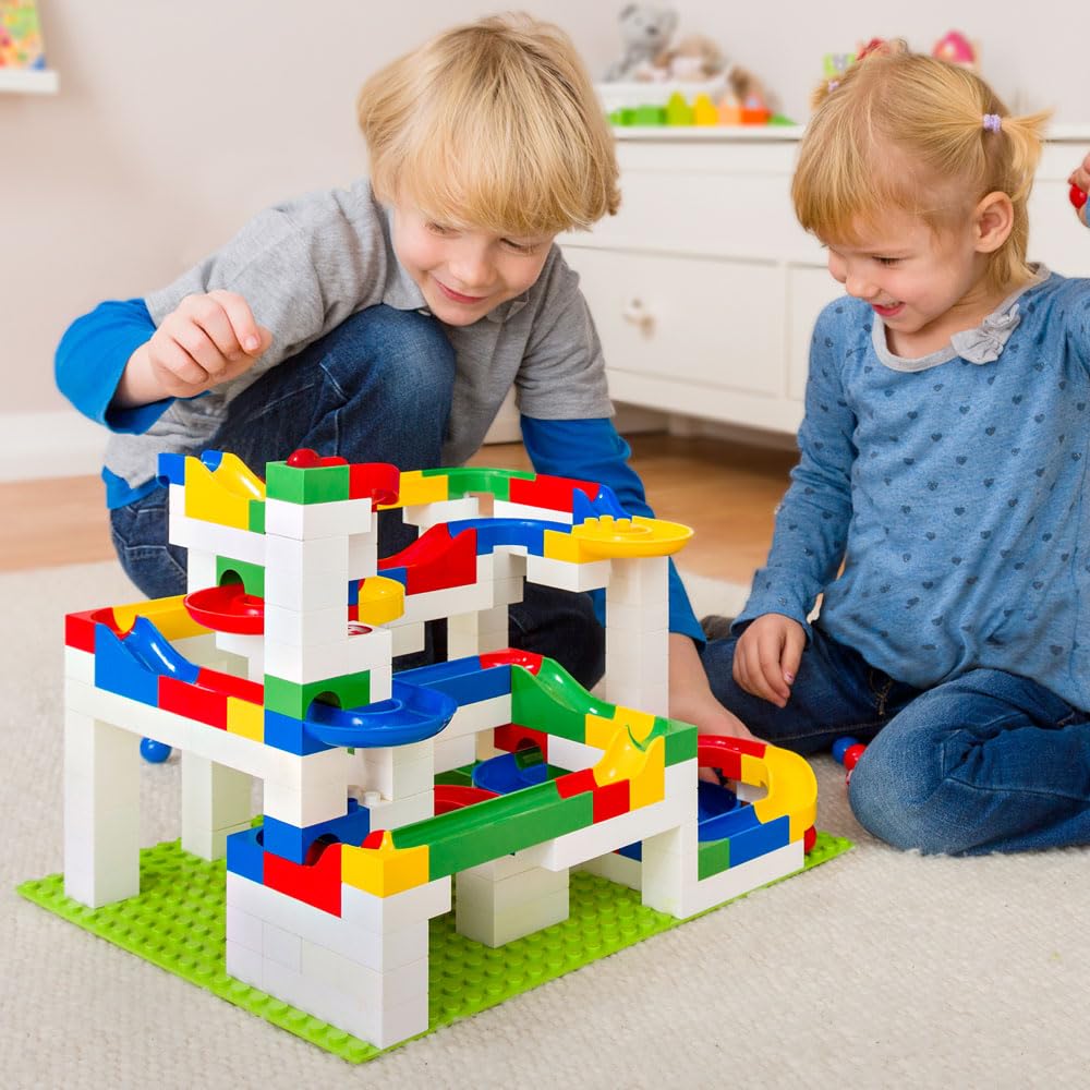 Hubelino 420572 Baukasten Maxi (213-teilig) Kugelbahn, kompatibel