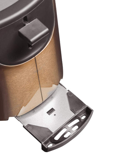 Bestron Toaster mit 2 Röstkammern, Krümelschublade und Brötchen-Röstaufsatz, 1.000 W, Edelstahl in Kupfer-Optik