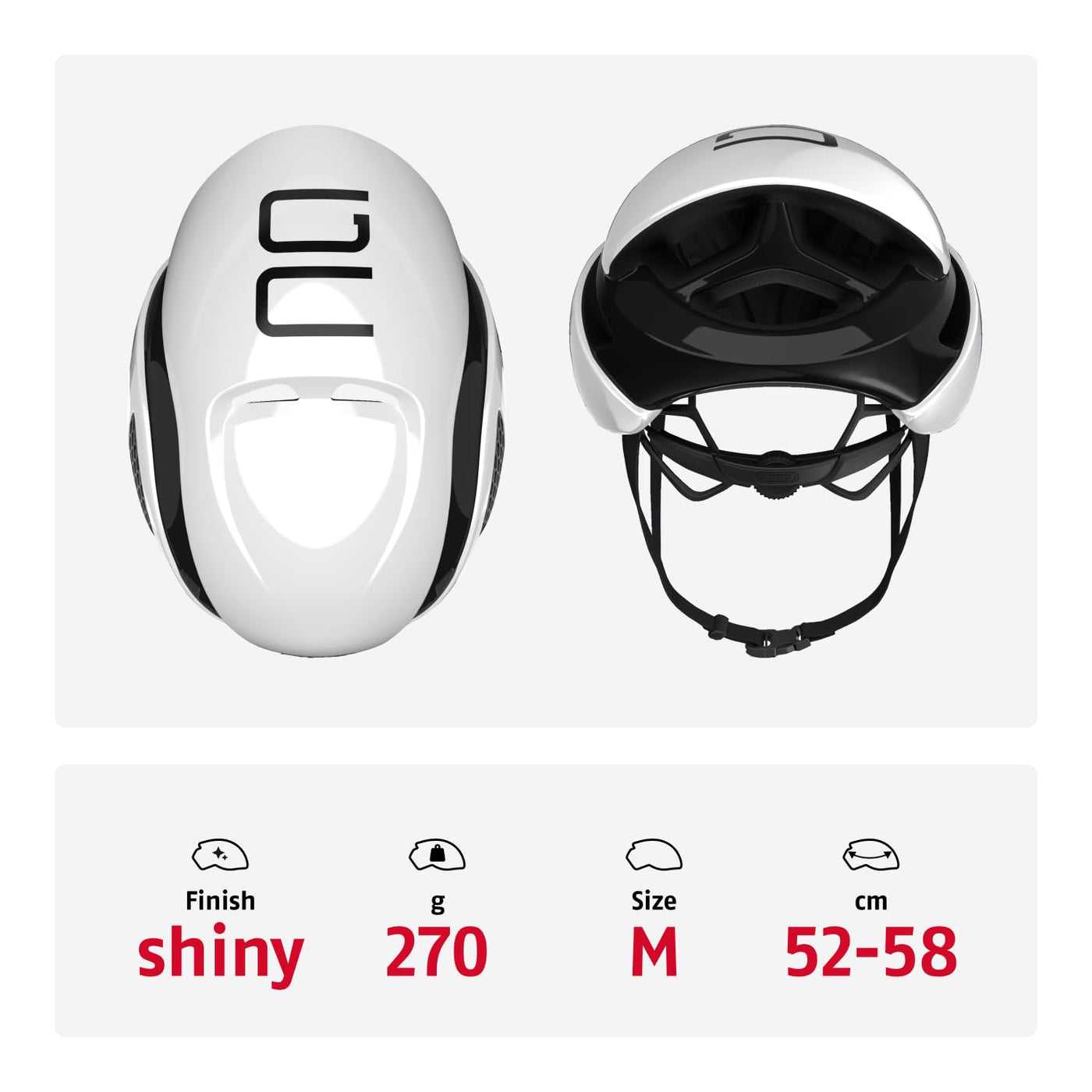 ABUS 77601 Fahrradhelm, Weiß (Polar White), M (52-58 cm)