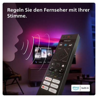 Philips Ambilight 55OLED759 4K OLED Smart TV - 55-Zoll Display mit P5 AI Perfect Picture Ultra HD, Titan OS, Dolby Vision und Dolby Atmos, Funktioniert mit Alexa und Google Sprachassistent