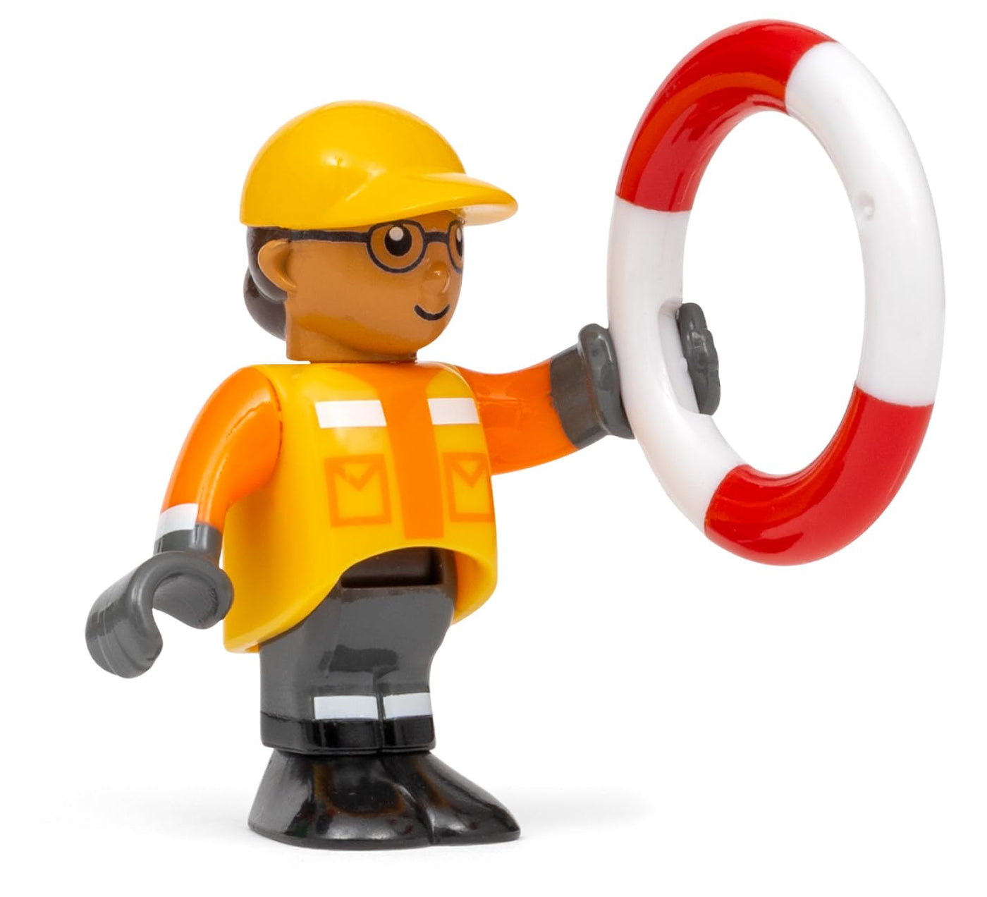 BRIO World 33996 Bahn Verlade Terminal - Mit beweglichem Kran zum Umladen von Gütern auf die Schiene, Straße und das Schiff - Empfohlen für Kinder ab 3 Jahren