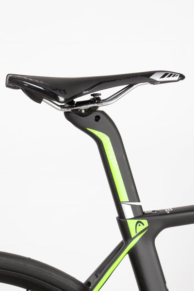 HEAD Unisex - Adult I-Speed Race Road Bike, Matt Black/Green, 54