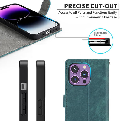 XINNI Handyhülle für Oscal Flat 1C/Blackview Wave 6C, RFID Protect PU/TPU Klappetui Schutzhülle Flip Magnetisch Telefonhülle, Blau