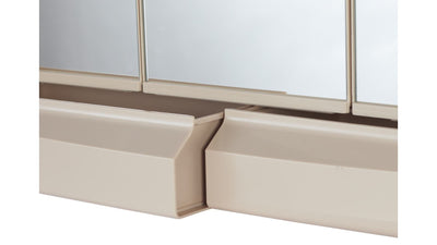 Jokey Spiegelschrank Saphir mit LED Beleuchtung 60 cm breit, Kunststoff Spiegelschrank in Bahamabeige, inkl. Steckdose