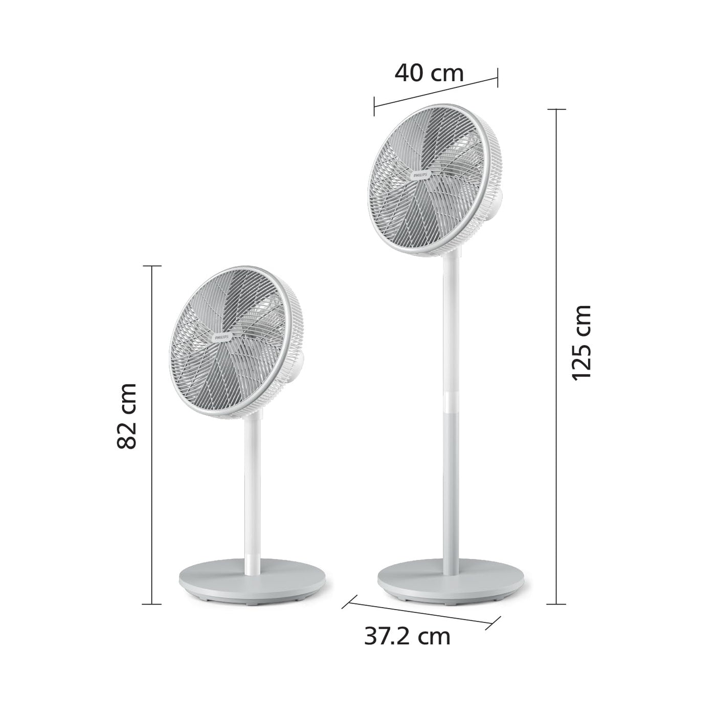 PHILIPS Standventilator Serie 2000. Stark & superleise mit SilentWings Technologie. 19 dB. 2-in-1-Tisch- & Standventilator. Neigung & Oszillation einstellbar. 12-Stunden-Timer. Weiß. (CX2550/00)