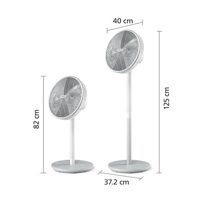 PHILIPS Standventilator Serie 2000. Stark & superleise mit SilentWings Technologie. 19 dB. 2-in-1-Tisch- & Standventilator. Neigung & Oszillation einstellbar. 12-Stunden-Timer. Weiß. (CX2550/00)