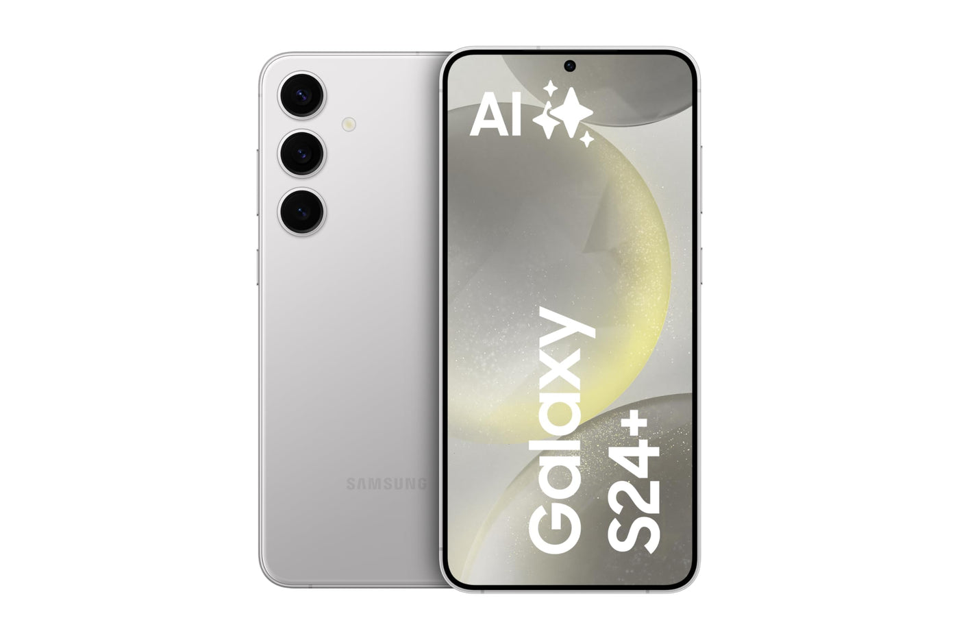 Samsung Galaxy S24+ AI Smartphone, Android-Handy ohne Vertrag, 12 GB RAM, 512 GB Speicher, 50-MP-Kamera, Lange Akkulaufzeit, Marble Gray, 3 Jahre Herstellergarantie