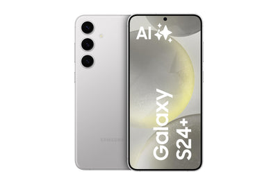 Samsung Galaxy S24+ AI Smartphone, Android-Handy ohne Vertrag, 12 GB RAM, 512 GB Speicher, 50-MP-Kamera, Lange Akkulaufzeit, Marble Gray, 3 Jahre Herstellergarantie