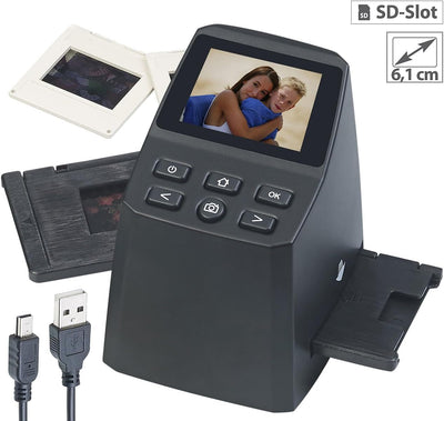 Somikon Dia und Negativscanner: Stand-Alone-Dia- & Negativ-Scanner mit 2,4" / 6,1 cm Display, 14,6 MP (Dia Betrachter, Dia Digitalisierer, Digitalisierung)