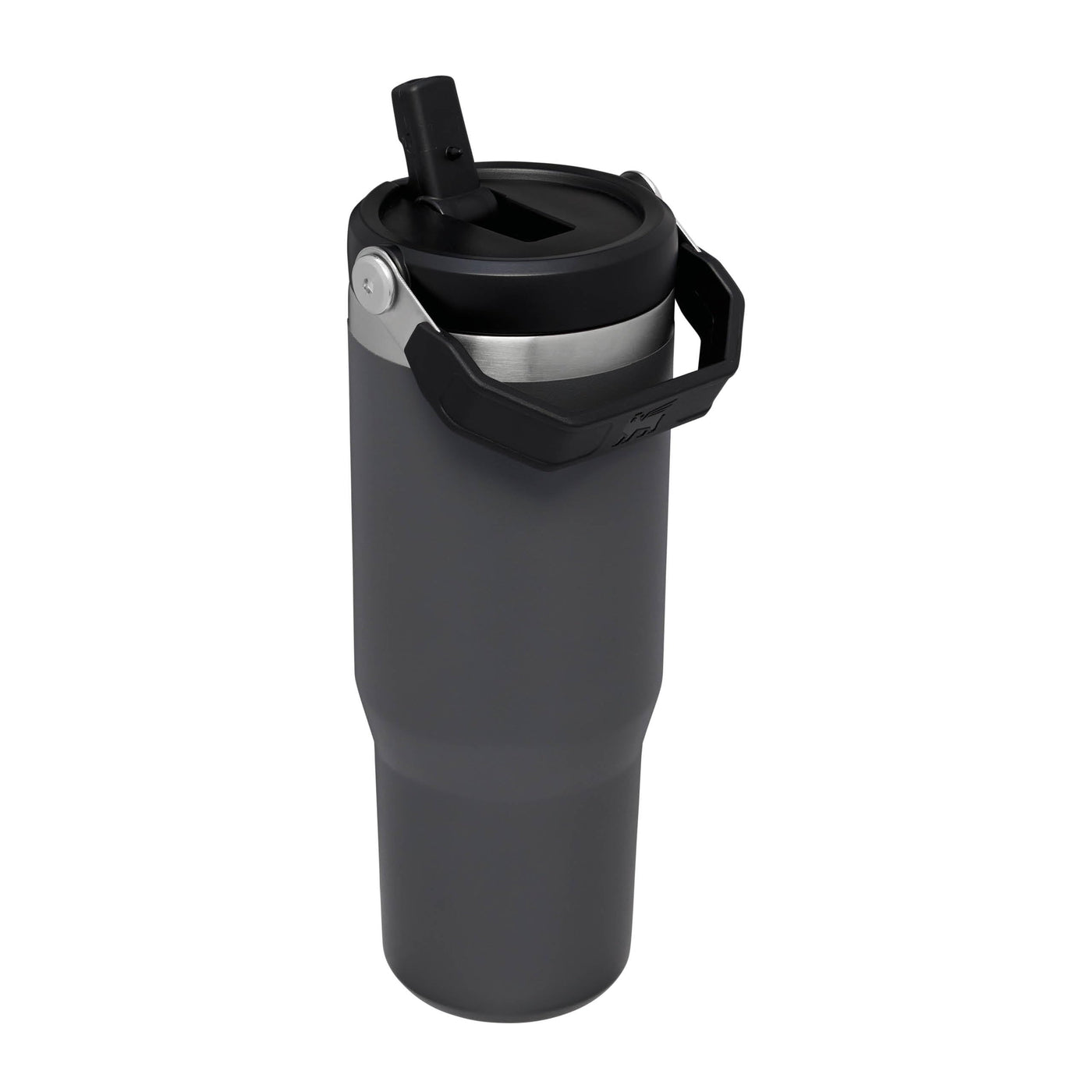 Stanley IceFlow Flip Straw Trinkflasche mit Strohhalm 0.89L - Thermosflasche Hält 12+ Stunden Kalt - Auslaufsicher - Trinkflasche Sport - Wasserflasche BPA Frei - Spülmaschinenfest - Charcoal