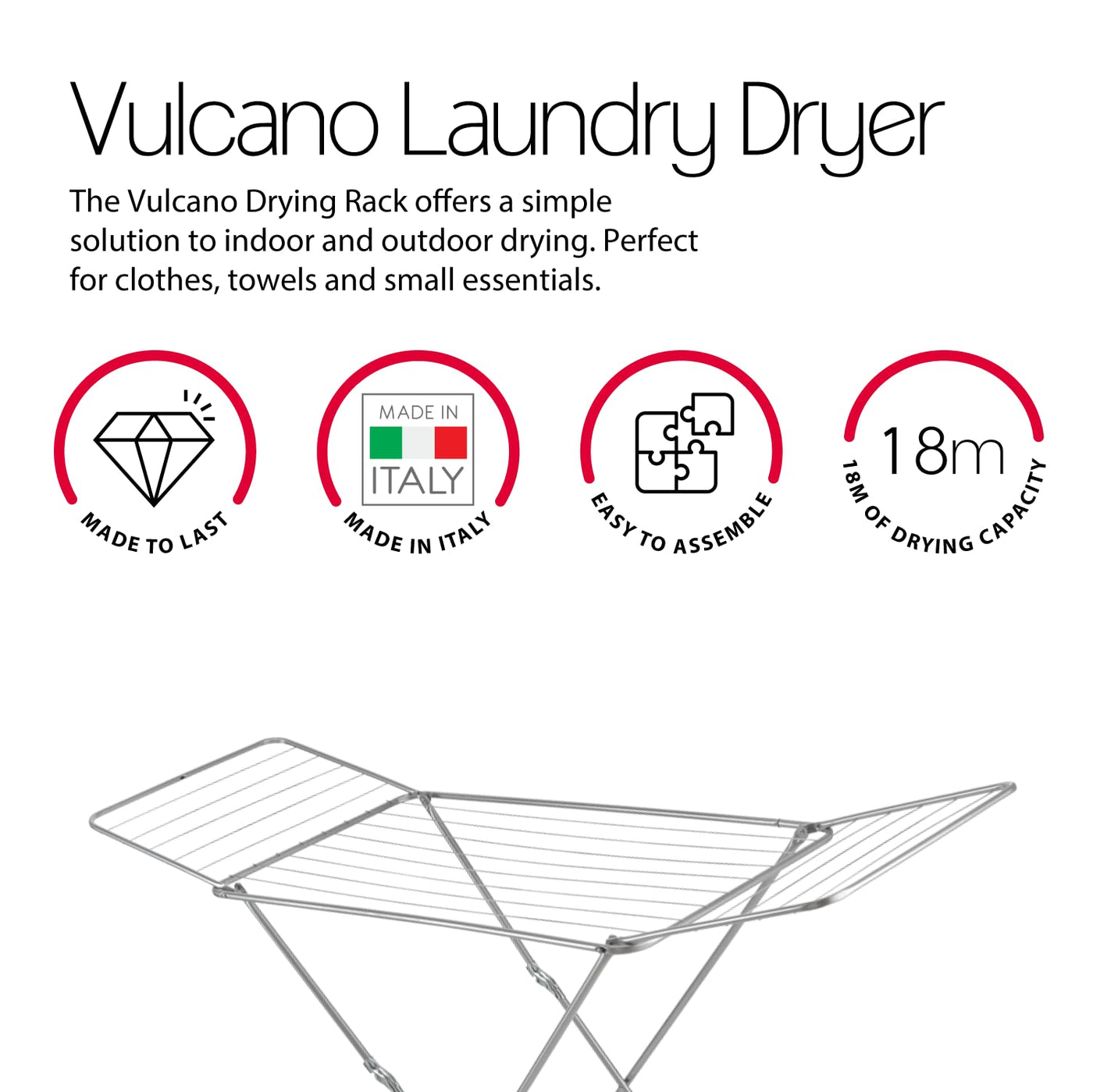 Metaltex Vulcano Flügelwäschetrockner