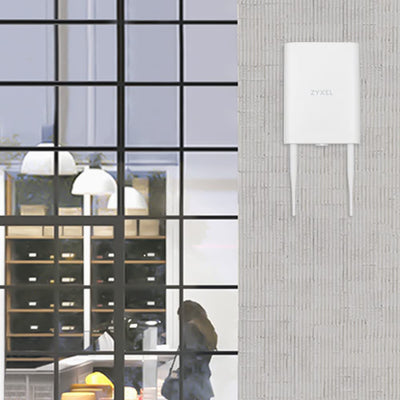 ZYXEL True WiFi 6 AX1800 Outdoor-AP (802.11ax Dual Band), WLAN für kleine Unternehmen mit Smart Mesh, Schutz nach IP55, PoE Injektor inbegriffen, Nebula App/Cloud oder Standalone [NWA55AXE