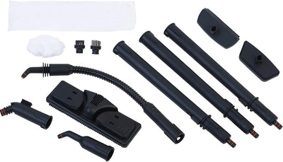 Sichler Haushaltsgeräte Balkonreiniger: 2in1-Hand-Dampfreiniger, Dampf-Mopp &-Besen, 16-tlg. Zubehör, 1.200 W (Fugenreiniger, tragbarer Dampfreiniger, Polsterreiniger)