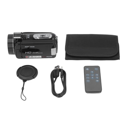 Topiky Videokamera Camcorder, 270 Grad Drehbarer LCD 18 Fach Zoom Camcorder, IR Nachtsicht Vlogging Kamera Recorder, Webcam Videokamera, Digitalkamera mit Pausenfunktion (Black)