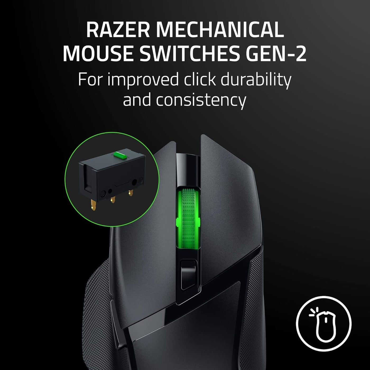 Razer Basilisk V3 X HyperSpeed - Anpassbare kabellose Gaming-Maus (Ergonomische Form mit 9 anpassbaren Bedienelementen, HyperSpeed Wireless, Bluetooth, 5G Advanced 18K Optical Sensor) Schwarz