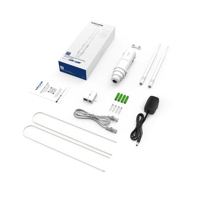 WAVLINK AC1200 Outdoor WLAN Repeater, wetterfester 1200Mbit/s WLAN Access Point/Verstärker unterstützt Passive/Active PoE, AP/Router/Repeater Modi, 100Mbit/s WAN/LAN, WPA2, EU-Netzteil