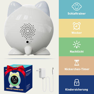 I·CODE Kinderwecker, Schlaftrainer Kinder mit Nachtlicht,Kinder Lichtwecker für Kleinkinder,Lernen von Schlafen und Aufwachen