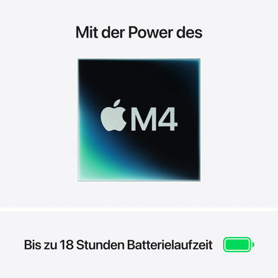 Apple MacBook Air (13", Apple M4 Chip mit 10‑Core CPU und 8‑Core GPU, 16GB Gemeinsamer Arbeitsspeicher, 256 GB) - Polarstern
