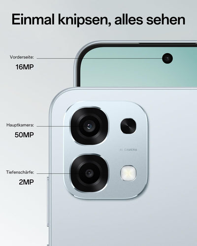 OPPO A6 Pro 5G 8+256GB, KI-Android-Smartphone (freigeschaltet), 6,57-Zoll 120Hz AMOLED-Display, 50+16-MP-KI-Kamera, 6500-mAh-Akku, IP69, Lunar Titanium (inkl. 80-W-SUPERVOOC-Ladegerät & Kopfhörer)