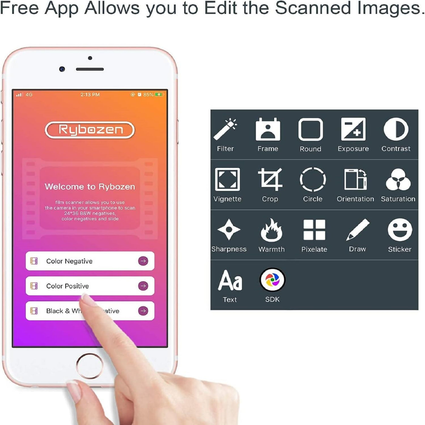 Mobile Film Scanner 35mm, Positiv- und Negativ-Diascanner, Dias und Negative zu Hause mit dem eigenen Smartphone digitalisieren, Dias selbst digitalisieren