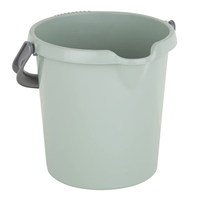#11 Eimer mit Ausguss und Henkel - 5 Liter - grün - Putzeimer Haushalt Küche Bad Camping Kunststoff Eimer Haushaltseimer Wassereimer