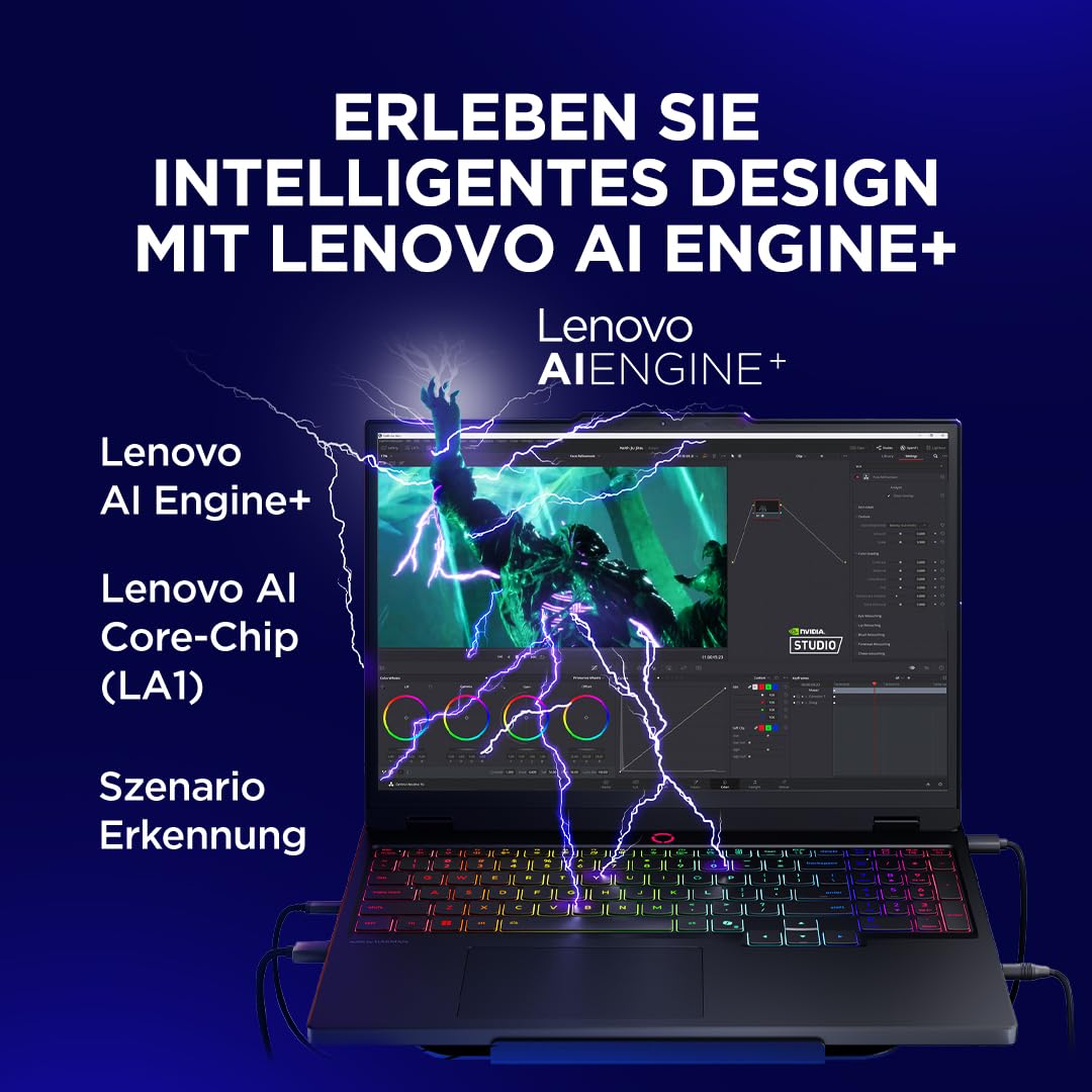 Lenovo Legion 5i 15IRX10 Gaming AI Laptop | 15.1" WQXGA 165Hz OLED Display | NVIDIA GeForce RTX 5070 | Intel Core i7-13650HX | 32GB RAM | 1TB SSD | Win11 | QWERTZ | Eclipse Black | 3 Monate GamePass