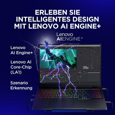 Lenovo Legion 5i 15IRX10 Gaming AI Laptop | 15.1" WQXGA 165Hz OLED Display | NVIDIA GeForce RTX 5070 | Intel Core i7-13650HX | 32GB RAM | 1TB SSD | Win11 | QWERTZ | Eclipse Black | 3 Monate GamePass