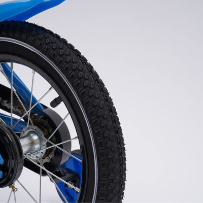 SHZICMY Kinderfahrrad 14 Zoll MäDchen/Jungen, Fahrradtasche Mountainbike Kinder, Mountainbikes für Kinder von 3-6 Jahren, mit Abnehmbare Stützräder Laufräder (blau)