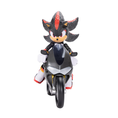 Sonic 3 der Film Shadow-Figur, 15 cm, beweglich, inklusive Shadow-Mobile von Jakks Pacific, Akustisch, Schwarz