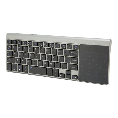 Annadue 2,4G Wireless Tastatur mit Touchpad Ziffernblock, Tragbare Ultrakompakte Vollständige QWERTY Tastatur und Touch Maus, mit USB Empfänger Fernbedienung für Notebook, Computer, TV