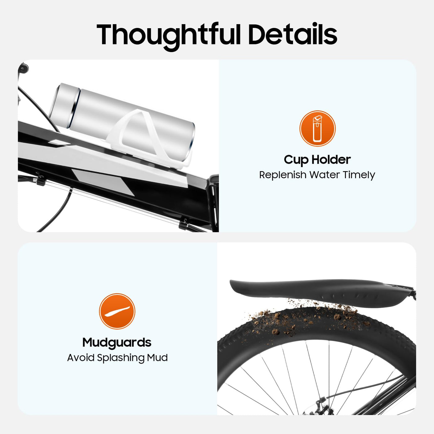 KumuJ 26 Zoll Mountainbike, 21 Gang Schaltung MTB Mountain mit Scheibenbremse Geschwindigkeits-Klapprad,Mountainbike mit Höhenverstellbar Sitz Fahrrad,für Herren und Damen (blau und weiß)