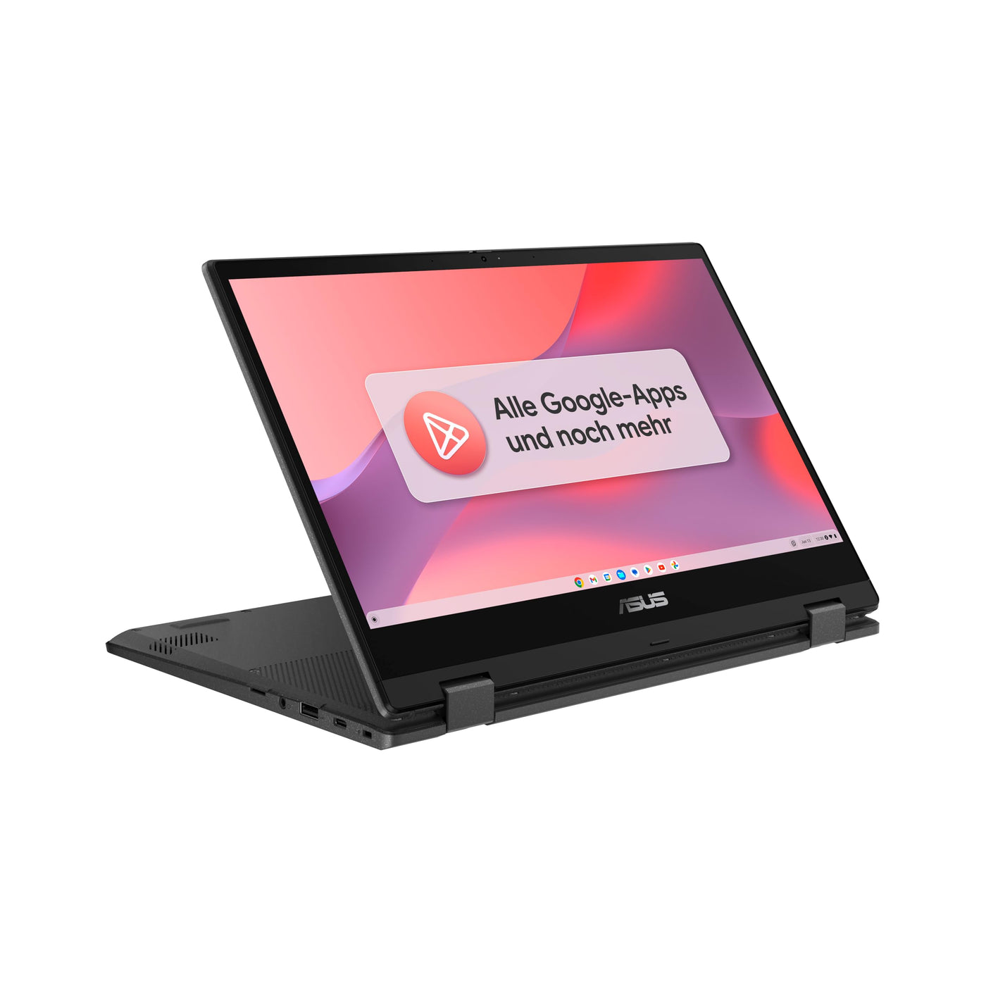 ASUS Chromebook Flip CM1 Laptop | 14" Ful-HD 16:9 IPS Touch Display | MediaTek Kompanio 510 | 8 GB RAM | 128 GB eMMC | ARM G52 MC2 | ChromeOS | QWERTZ Tastatur | Gravity Grey