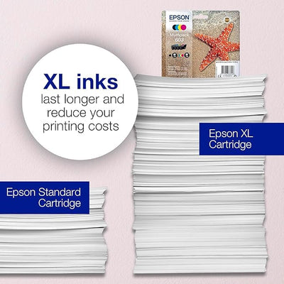 Epson Original 603 Tinte Seestern Multipack 4-farbig Standard, WF-2820DWF WF-2830DWF WF-2840DWF WF-2850DWF XP-2100 XP-2150 XP-3100 XP-3150 XP-4100 XP-4150, ReadyPrint Flex-Tintentarife