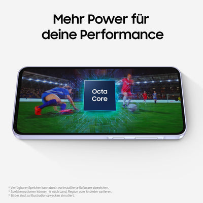 Samsung Galaxy A36 5G AI Smartphone ohne Vertrag, Simlockfreies AI Handy mit Android, 8 GB RAM, 256 GB Speicher, 50-MP-Kamera, Awesome Lavender, 2,5 Jahre Herstellergarantie [Exklusiv auf Amazon]