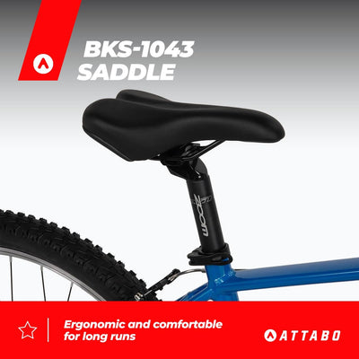 ATTABO Herren Fahrrad Alpe 1.0 mit Aluminiumrahmen 19" Ergonomischer Lenker V-Brake Blau Mountainbike mit 29" Rädern mit Zubehör Verstellbarer Sattel 21-Gang Schaltung