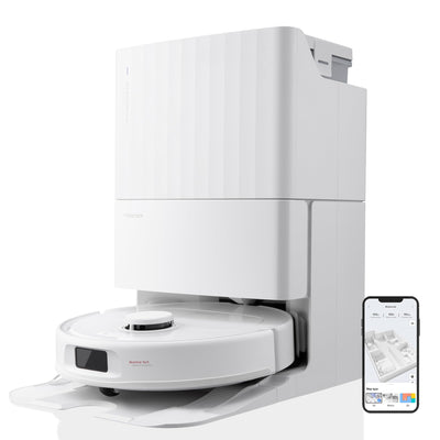 roborock QrevoS Saugroboter mit Saugleistung von 7000Pa, PreciSense® LiDAR Navigation, 45 dB(A) leises Trocknen (Weiß)