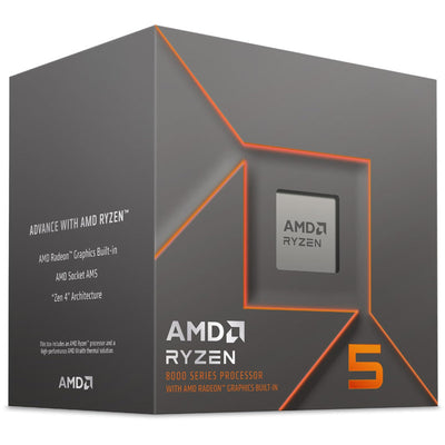 AMD Ryzen 5 8500G Prozessor (intergrierte Radeon Grafik, 6 Kerne/12 Threads, 65W TDP, AM5 Sockel, 22MB Cache, Bis zu 5 GHz max Boost Frequenz, Wraith Stealth Kühler)