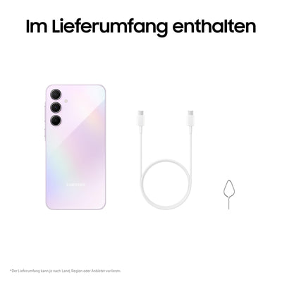 Samsung Galaxy A55 5G Smartphone, Android-Handy ohne Vertrag, 256 GB / 8 GB RAM, 2 Tage Akkulaufzeit, 50-MP-Kamera, Awesome Lilac, 2,5 Jahre Herstellergarantie