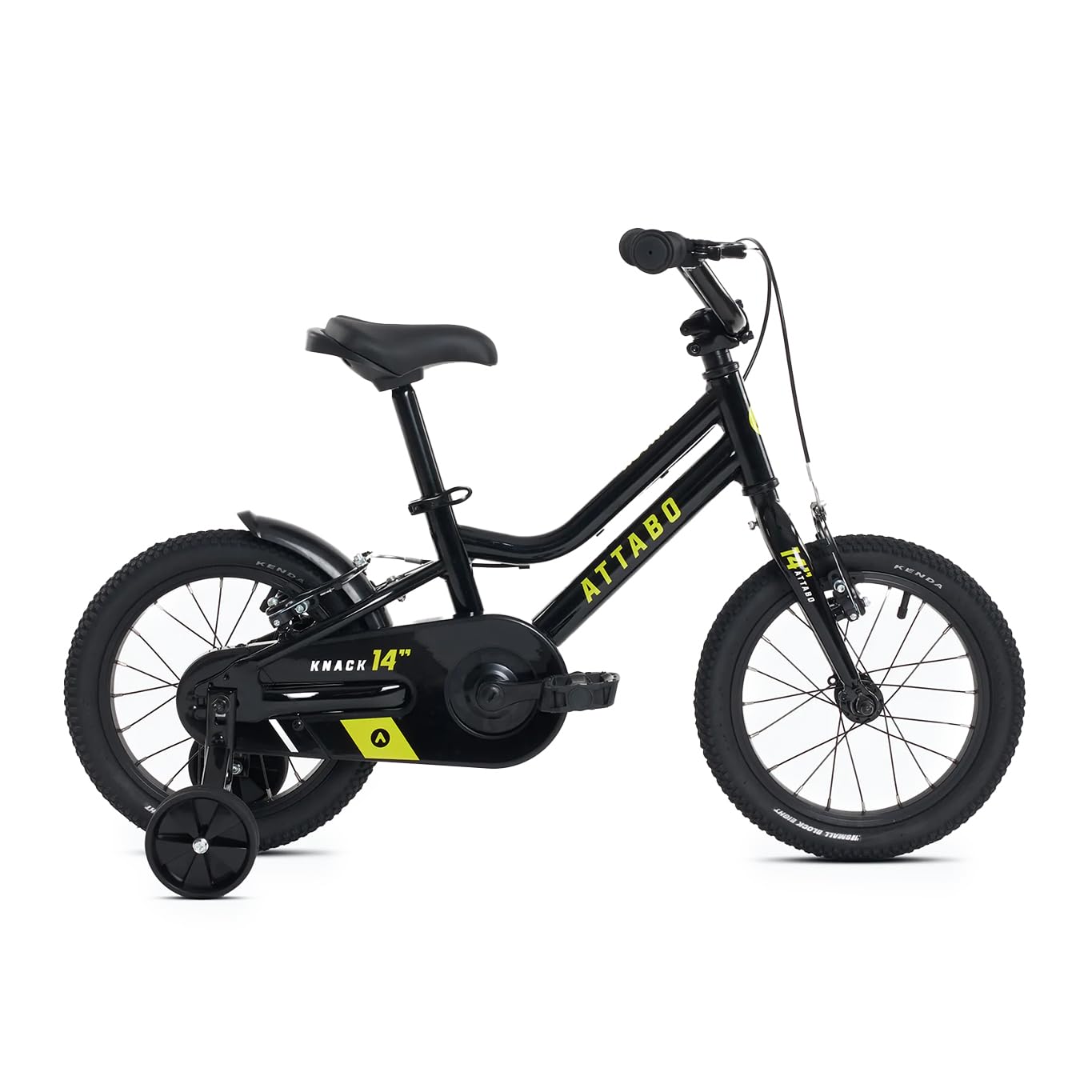 ATTABO Knack 14 – Kinderfahrrad (2–5 Jahre) mit leichtem Aluminiumrahmen (8 kg), 14-Zoll-Rädern, für 85–110 cm Körpergröße, bis 50 kg belastbar, ergonomischer Lenker, ideal für erste Fahrten