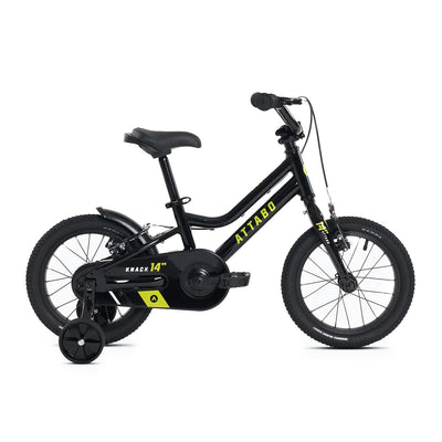 ATTABO Knack 14 – Kinderfahrrad (2–5 Jahre) mit leichtem Aluminiumrahmen (8 kg), 14-Zoll-Rädern, für 85–110 cm Körpergröße, bis 50 kg belastbar, ergonomischer Lenker, ideal für erste Fahrten