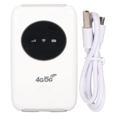 Asixxsix Tragbarer 5G-WLAN-Hotspot-Netzwerk-Router mit SIM-Kartensteckplatz, 300 Mbit/s Hochgeschwindigkeit, Anschluss von Bis zu 10 Geräten, Geeignet für Reisen, Arbeit, Live-Streaming