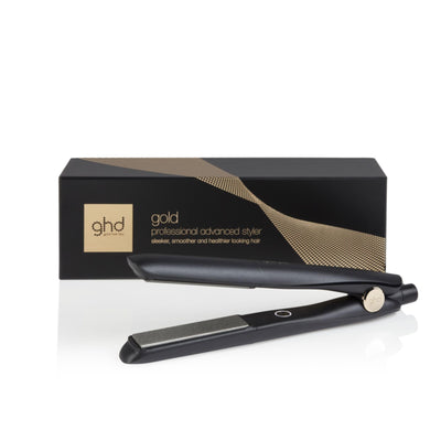 ghd Gold Glätteisen & Styler in Schwarz - Professionelles Styling, Für Sleekes, Glattes Haar mit Mehr Glanz - Profi-Ergebnisse ohne extreme Hitzebelastung - Für Alle Haartypen