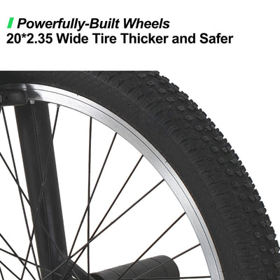 Hiland 20 Zoll BMX, 360° Rotor-System, Freestyle, 4 Stahl Pegs, Kettenschutz, Freilauf Schwarz kinderfahrrad