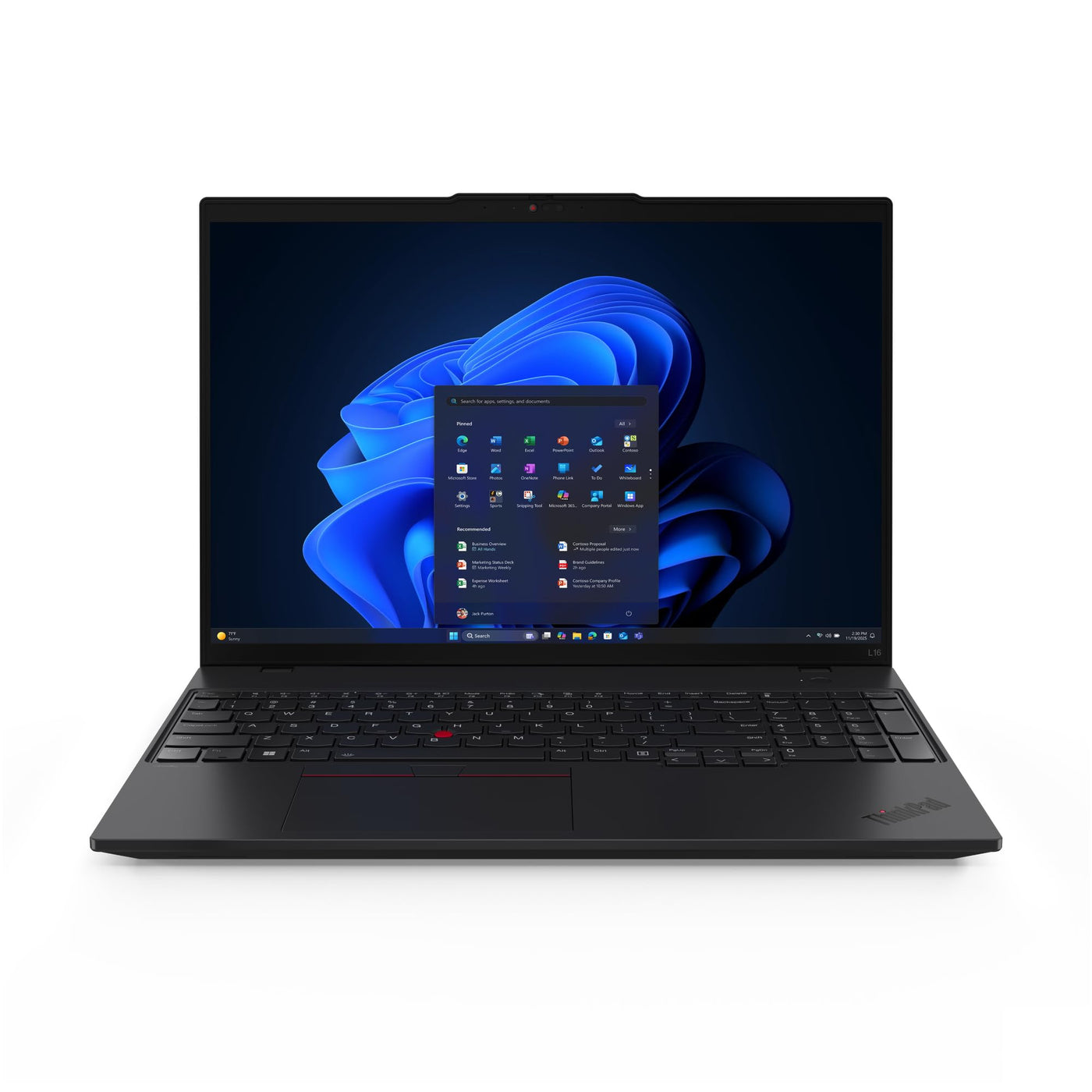 Lenovo ThinkPad L16 Gen 2 21SC - AMD Ryzen 5 Pro 215/3.2 GHz - Win 11 Pro - Radeon 740M - 16 GB RAM - 512 GB SSD 40.6 cm (16") IPS 1920 x 1200 - Wi-Fi 7, Bluetooth - Schwarz