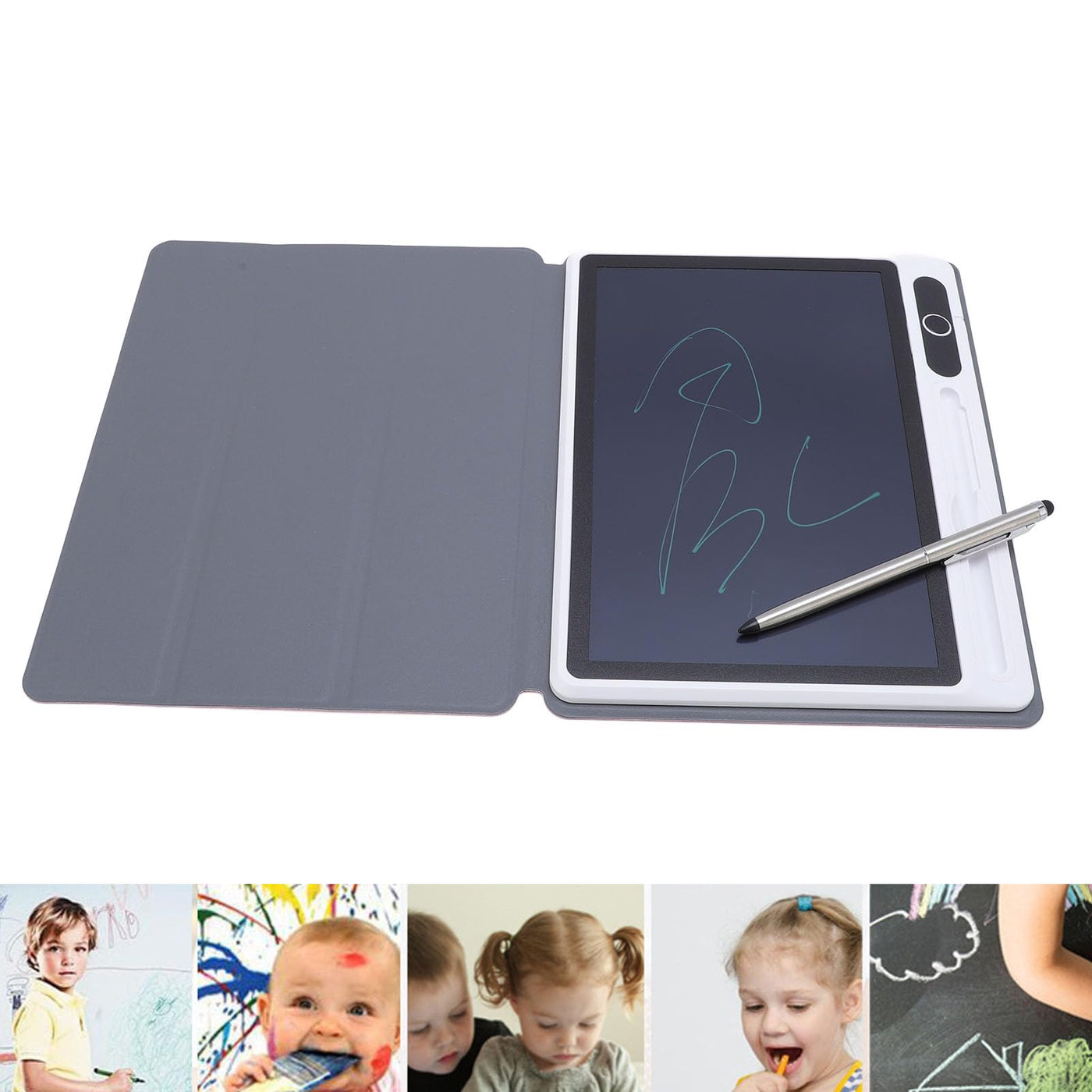 LCD Schreibtablett, Löschbares Zeichnungs Doodle Board mit Smart Lock Screen Funktion, One Touch Seitenlöschung, Tragbares Doodle Board für Lernen und Bildung (Pinkish)