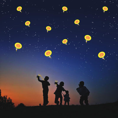 Moocuca Kindergeburtstag Party Fly Leuchtspielzeug, 20 Pcs Led Licht Nacht Hubschrauber, Led Licht Nacht Hubschrauber, Leuchtspielzeug Steinschleuder