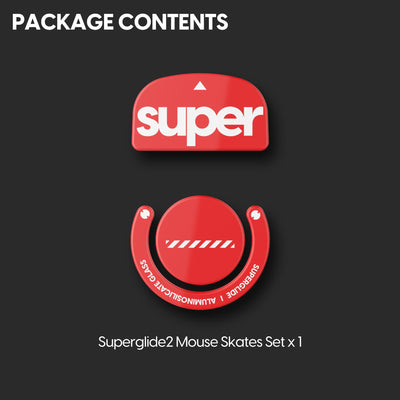 Pulsar Gaming Gears Superglide Mausfüße für Logitech G Pro X Superlight (Rot, Superglide 2), LGSSGR2