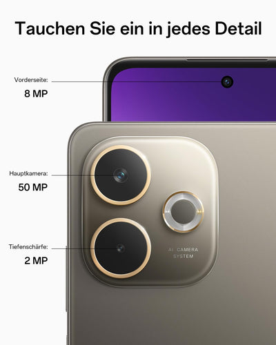 OPPO A5 Pro 4G 8GB+256GB, Simlockfreies Smartphone mit KI, 6,67" 90Hz-Display, 50MP-AF-Kamera, 5800mAh-Akku, IP69-Schutz gegen Wasser und Staub, Black Brown (inklusive 45-W-SUPERVOOC-Ladegerät)