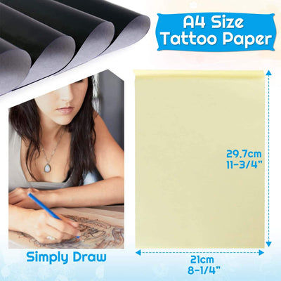 38 Blätter Tattoo Zubehör Tattoo Transferpapier, Tattoo Stencil Papier Transferpapier, Blaupause matritzenpapier für Tattoos
