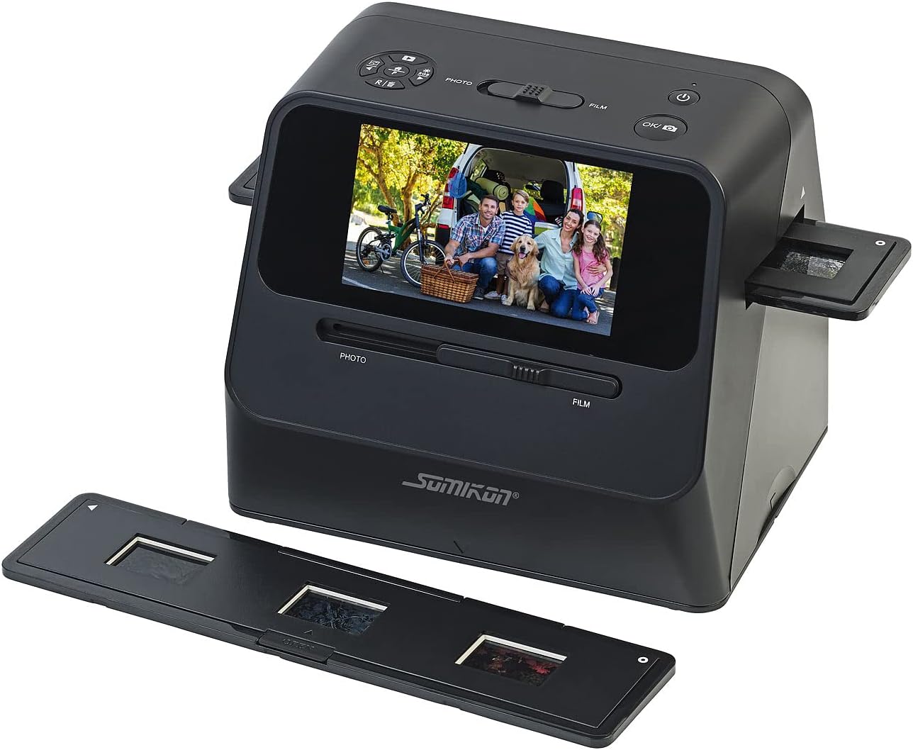 Somikon Fotoscanner: 3in1-Foto-, Dia- & Negativscanner mit 22 MP und HDMI-Ausgang, Akku (Scanner, Bilder Scanner, Digitalisierung)